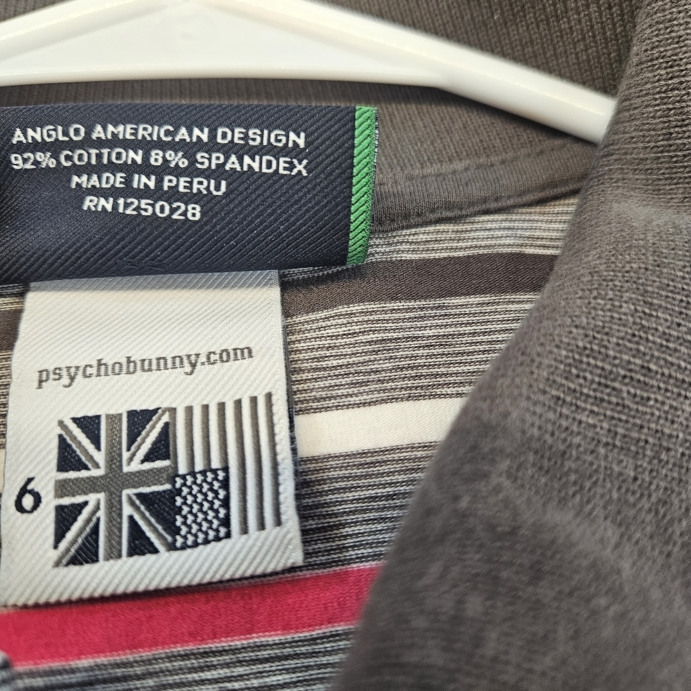 Psycho Bunny Polo Shirt Men’s Size 6 LOT OF 2 Blue Green Red - Picture 8 of 9